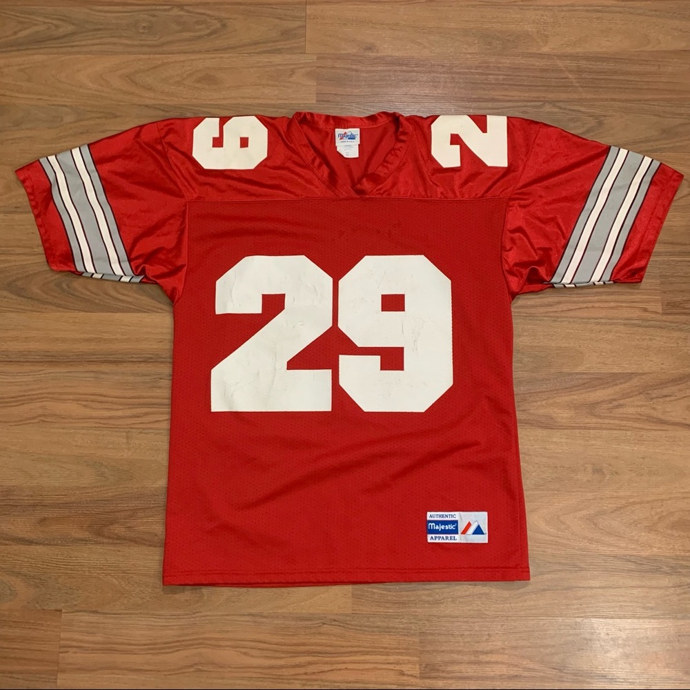 Vintage Majestic Collegiate Football Jersey Ohio Red Men’s XL Made in USA